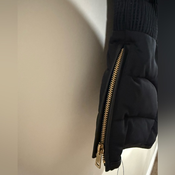 Zara Fitted Short Anorak Puffer Jacket, Navy Blue, Woman’s Large - Picture 5 of 8